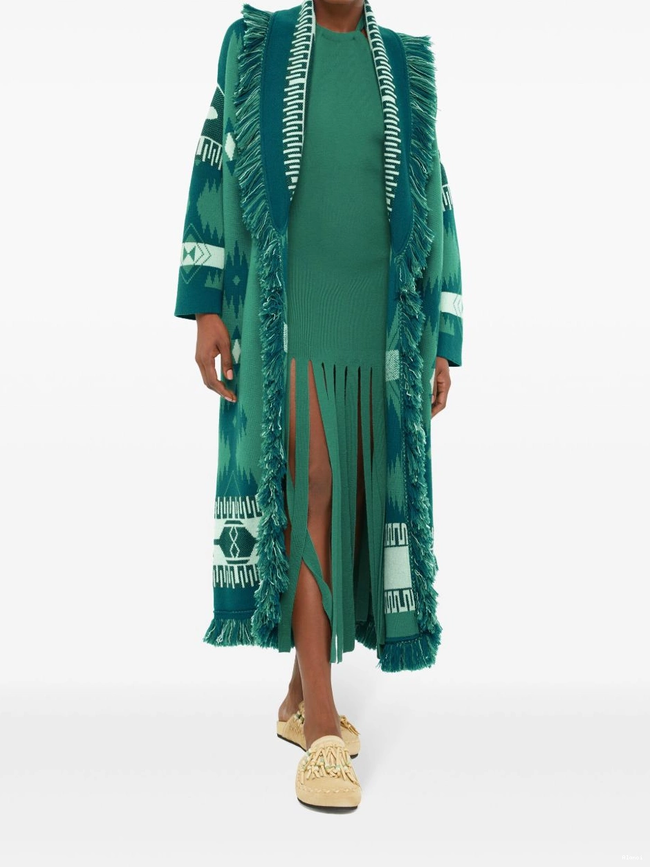 Affordable virgin-wool Women Alanui cardigan patterned-jacquard 0820